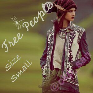 NWOT Free People Stitched Quills Jacket Sz S